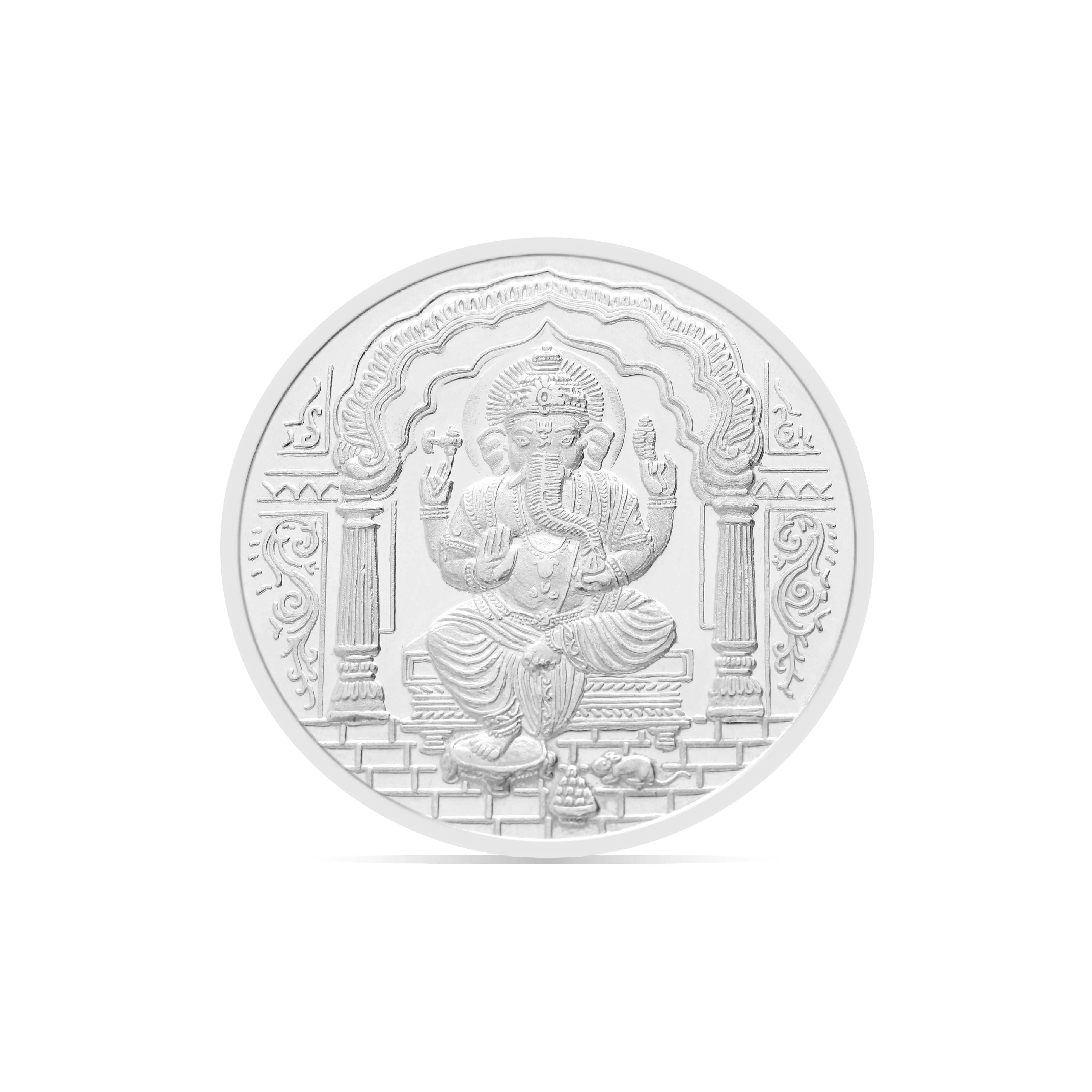 10 gms Ganesha Om Silver Coin