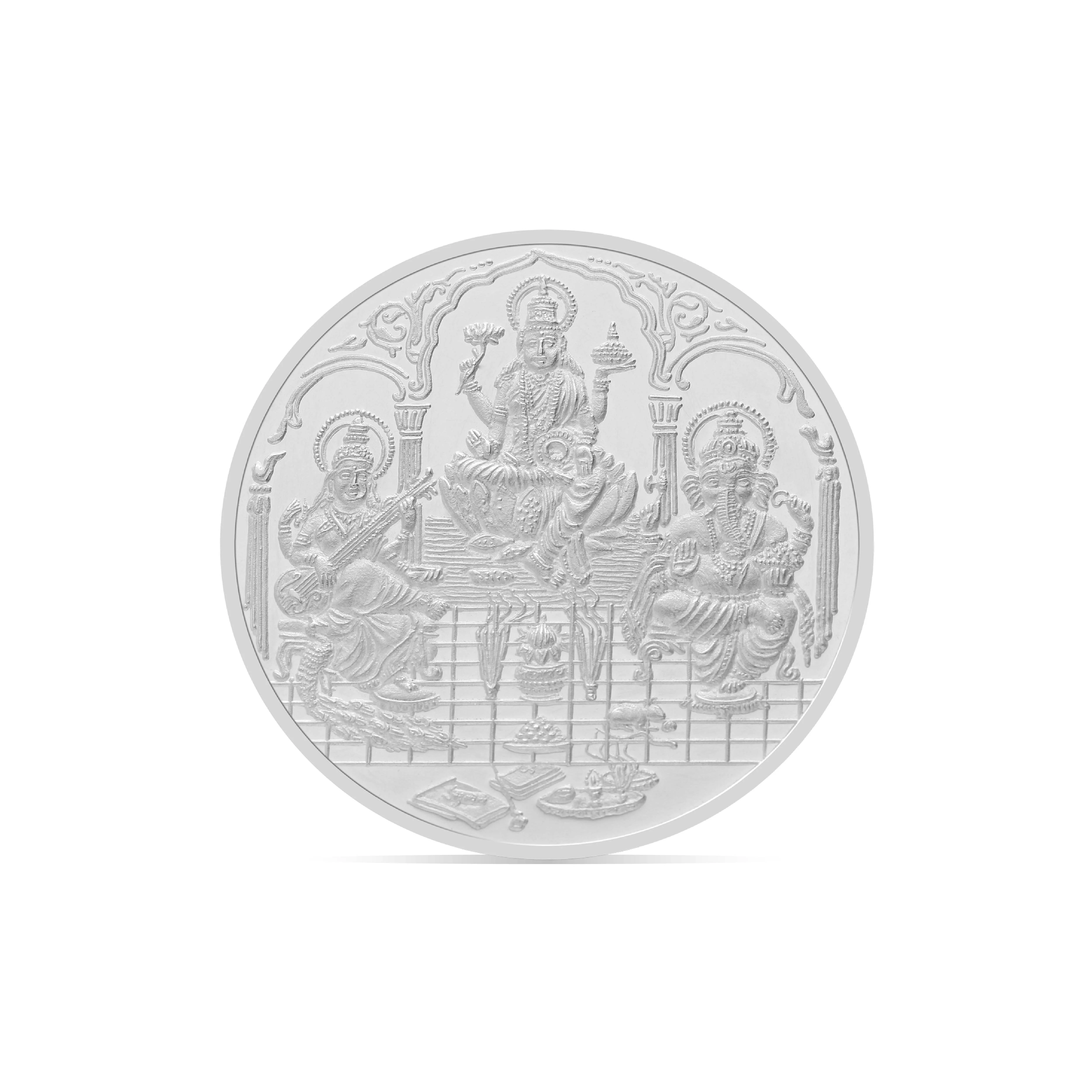 100 gms Silver Trimurti Coin