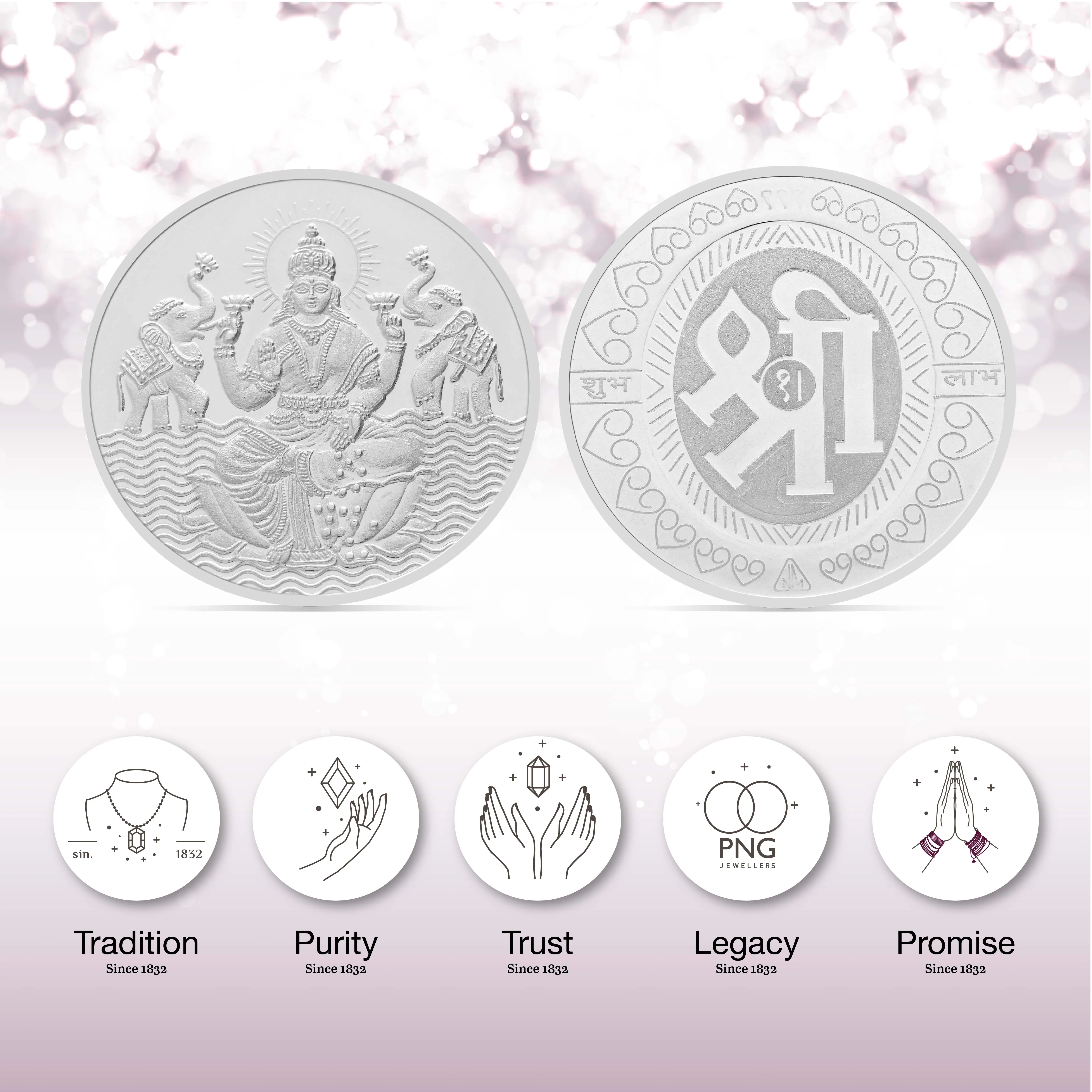 25 gms Laxmi Shree Silver Coin - Image 3