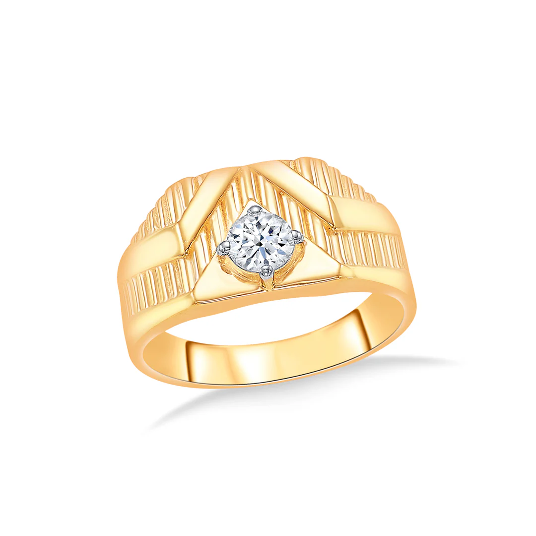 Apex Shine Yellow Gold Men's Ring - Image 2
