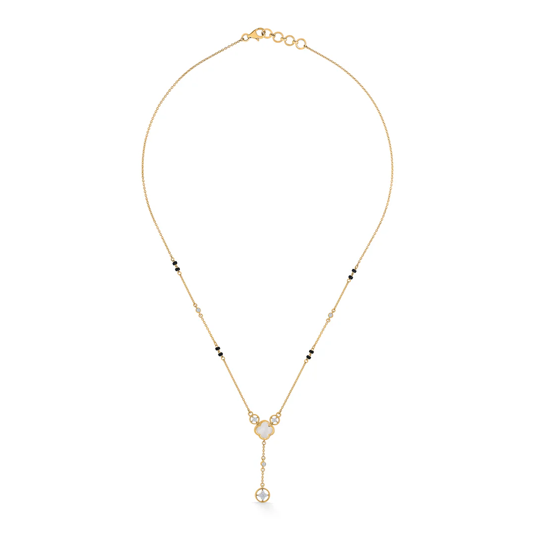 Arista Glow Gold & Diamond Modern Mangalsutra for Women - Image 2