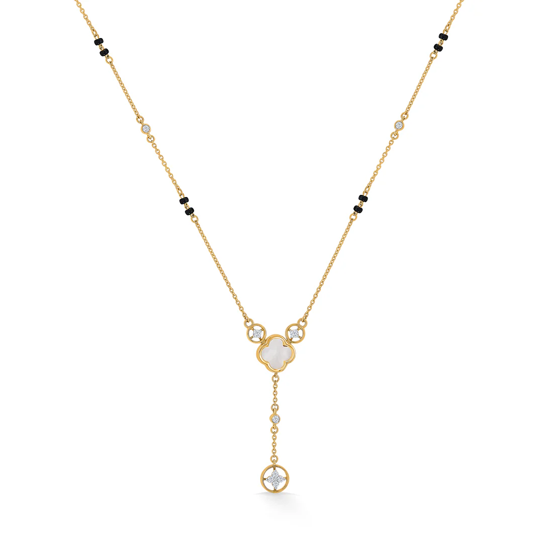 Arista Glow Gold & Diamond Modern Mangalsutra for Women - Image 3
