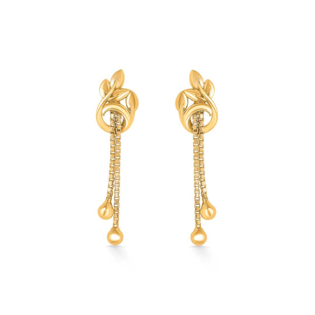 Azra Bloom Gold Dangler Earring - Image 2