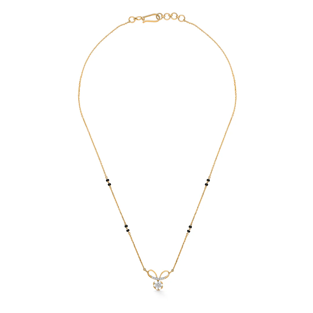 Blossom Bond Gold & Diamond Modern Mangalsutra - Image 2