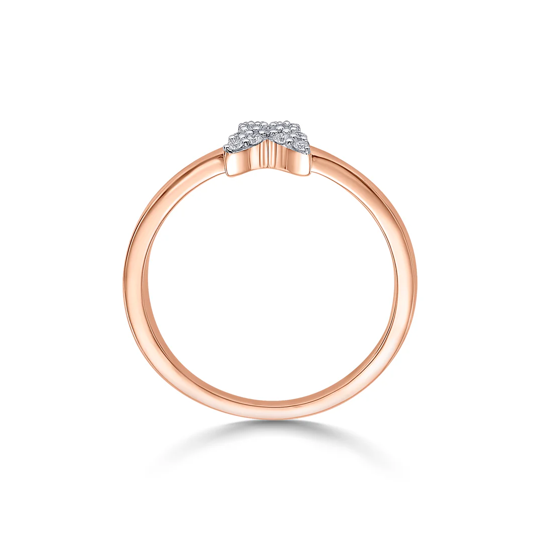 Butterfly Gold & Diamond Ring For Women - Image 4