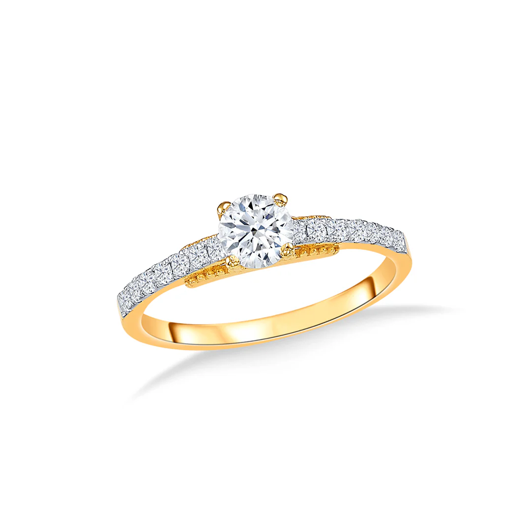 Celestial Spark Gold Engagement Ring For Women - Image 2