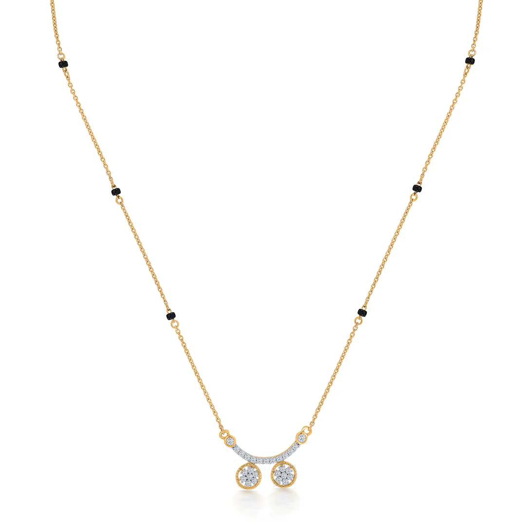 Celestial Wati Gold & Diamond Modern Mangalsutra for Women - Image 3