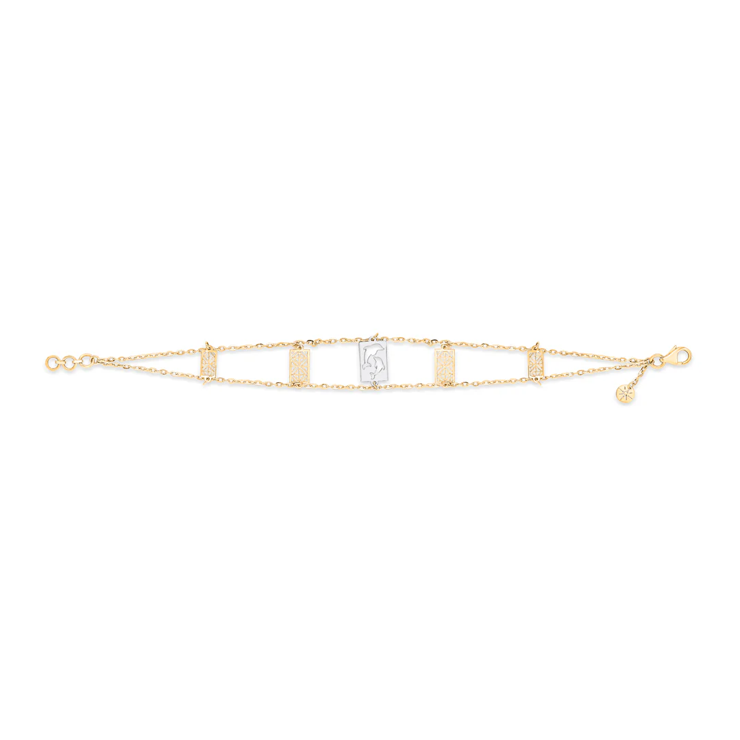 Charm Mosaic Gold Flexible Bracelet - Image 4