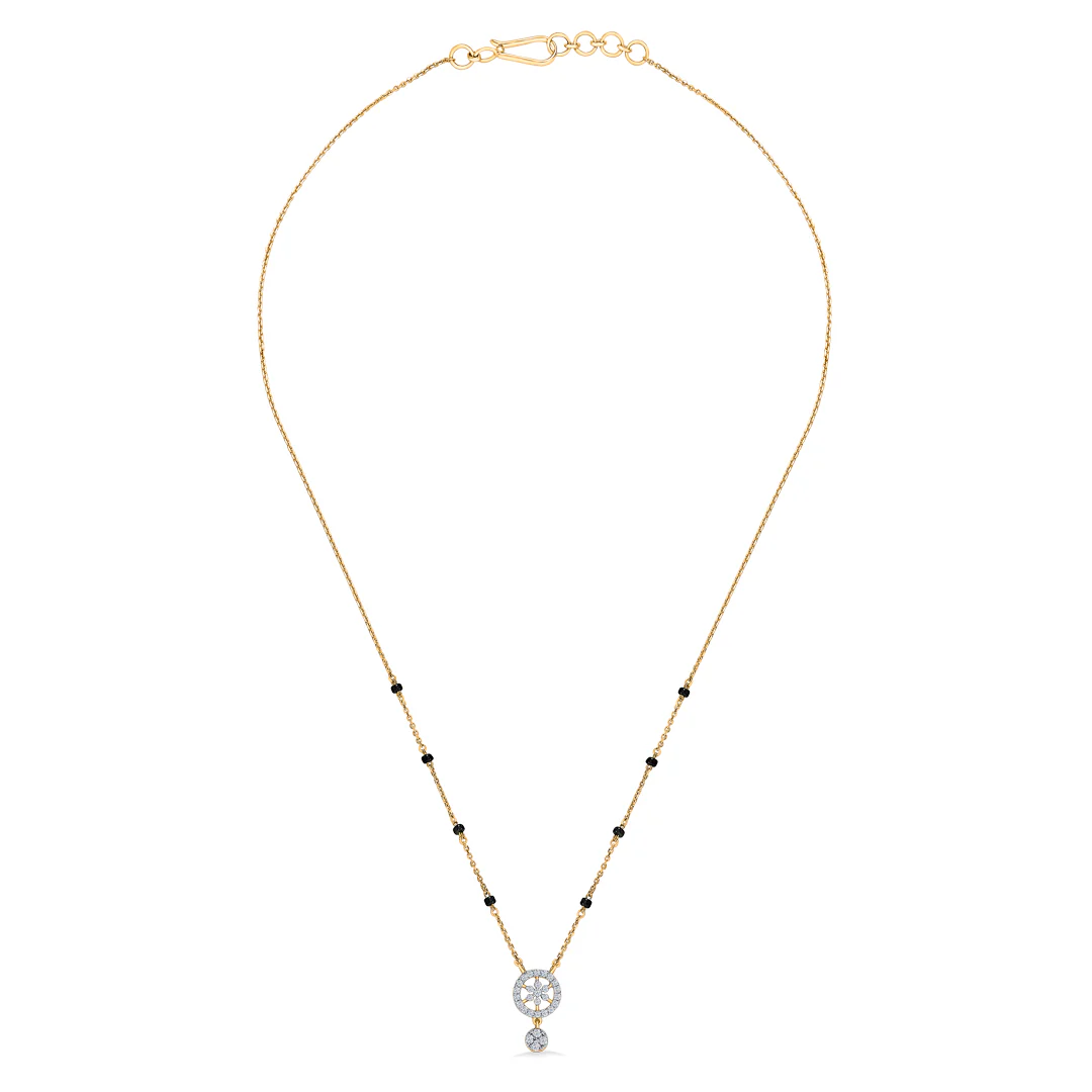 Circle of Faith Gold & Diamond Modern Mangalsutra - Image 2