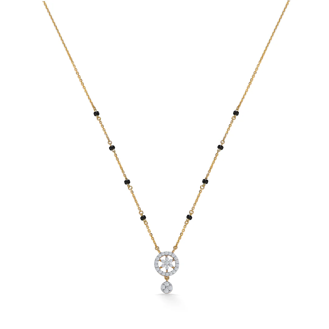Circle of Faith Gold & Diamond Modern Mangalsutra - Image 3