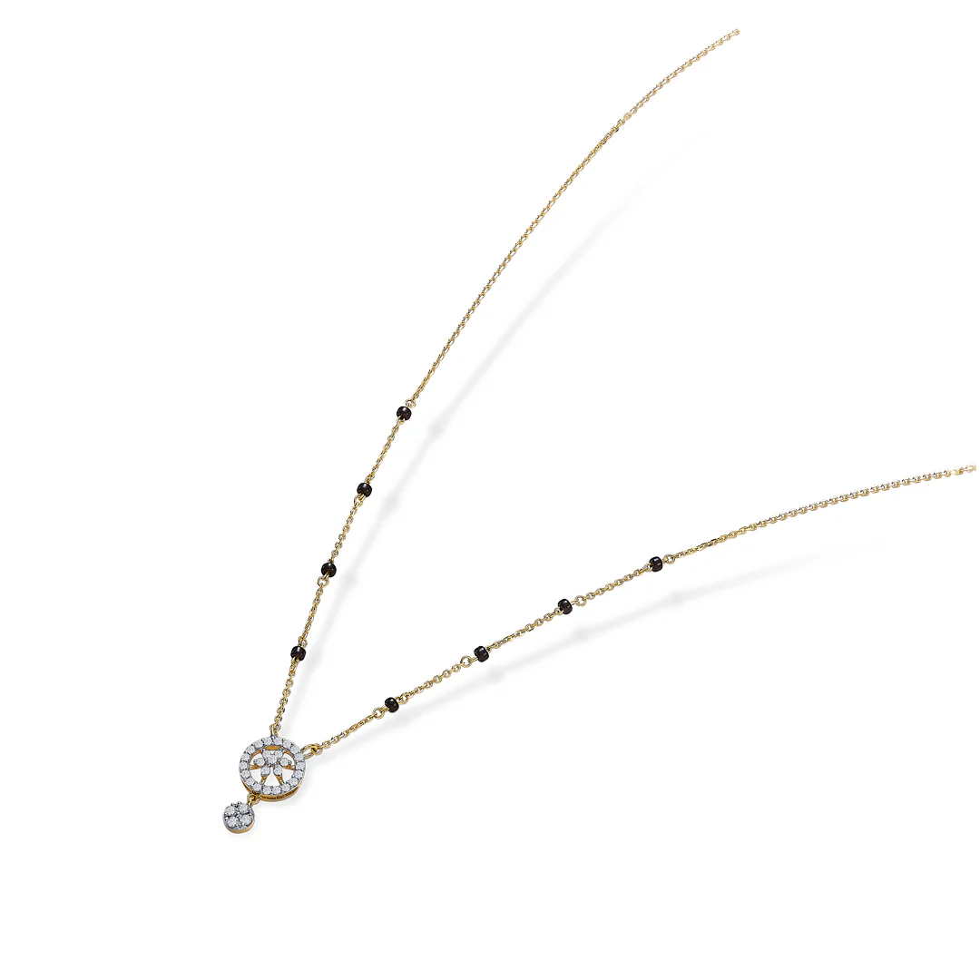Circle of Faith Gold & Diamond Modern Mangalsutra - Image 4