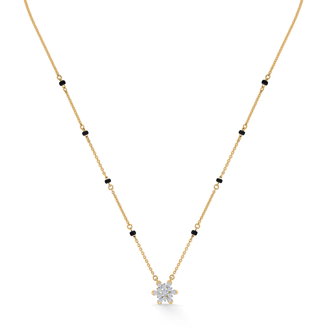 Cosmic Connection Gold & Diamond Modern Mangalsutra for Women - Image 3