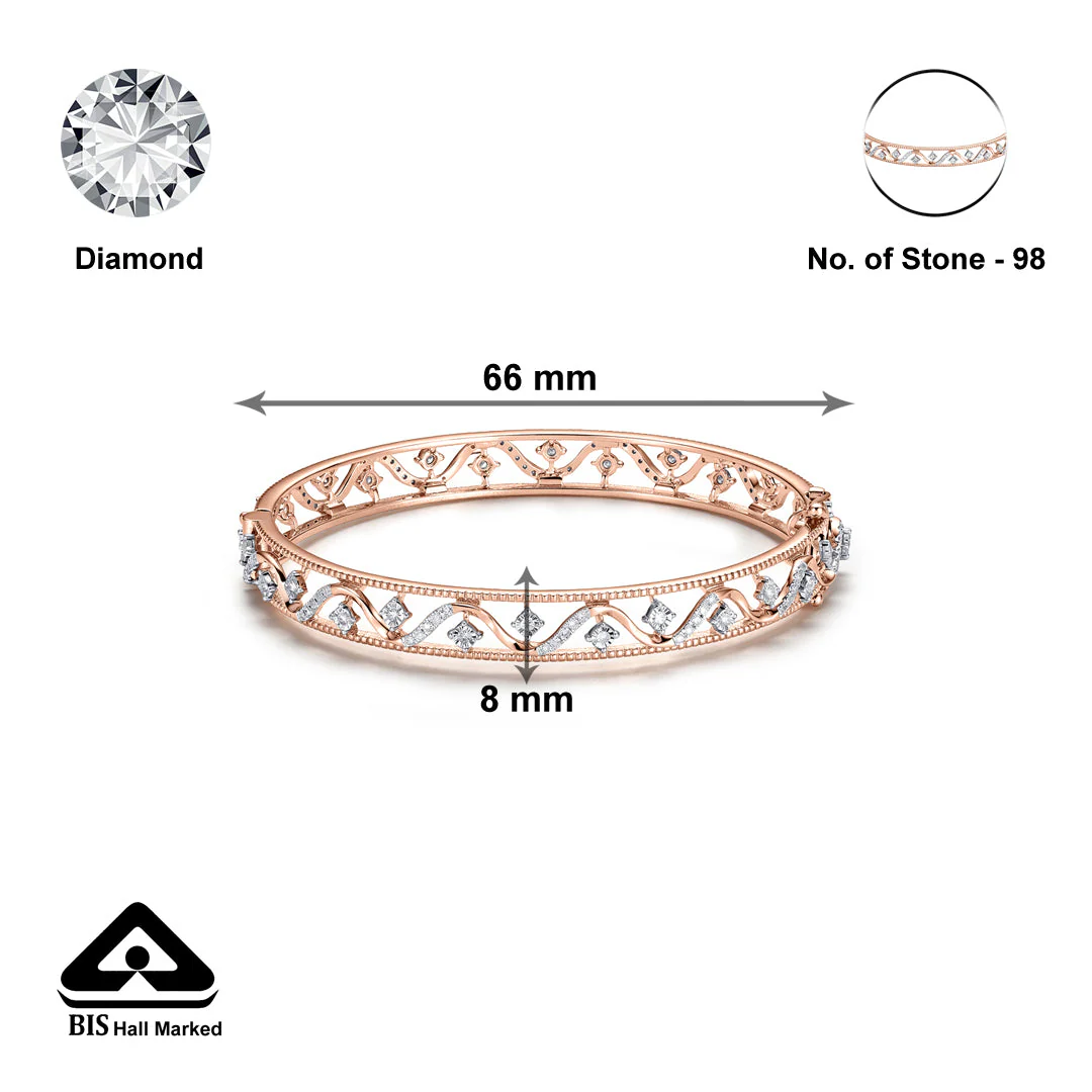 Crysta Net Diamond Bangle - Image 6
