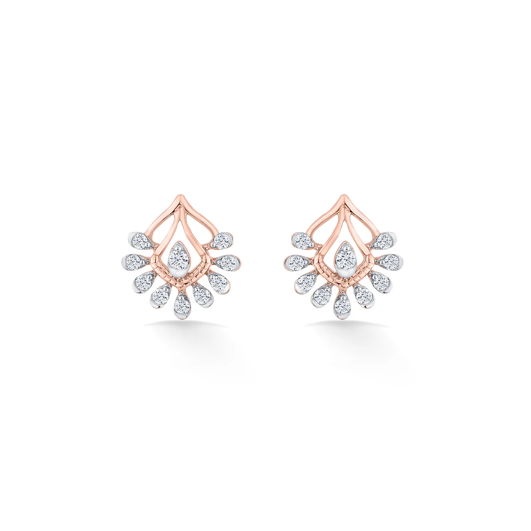 Crystal Canopy Rose Gold Stud Earring for Women - Image 3