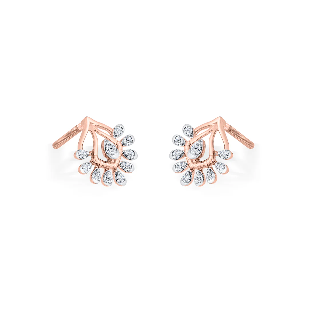 Crystal Canopy Rose Gold Stud Earring for Women - Image 4