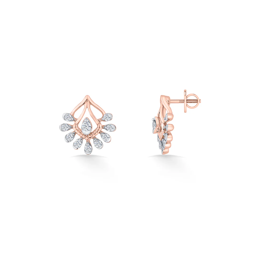 Crystal Canopy Rose Gold Stud Earring for Women - Image 5