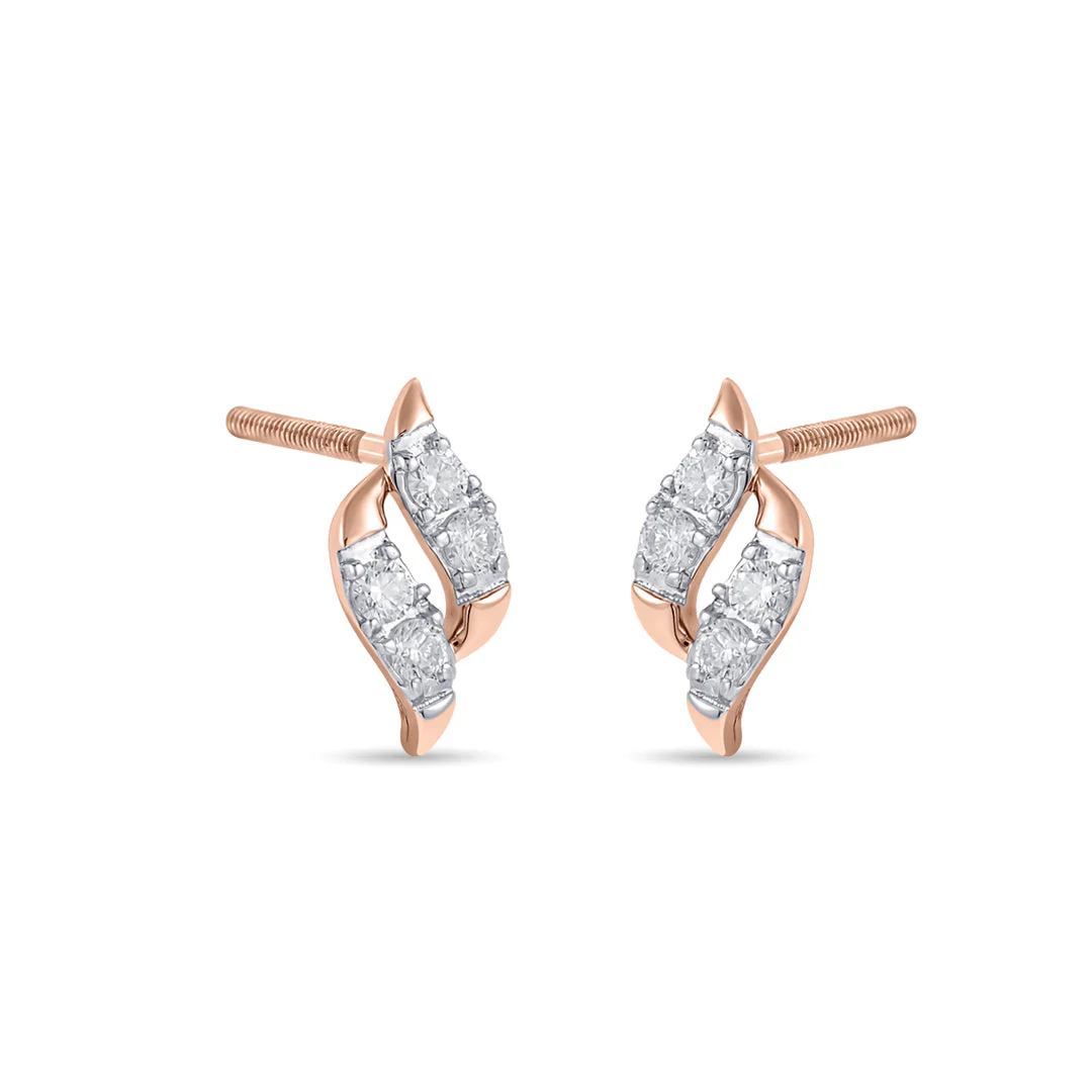 Dew Feather Diamond Earring - Image 4
