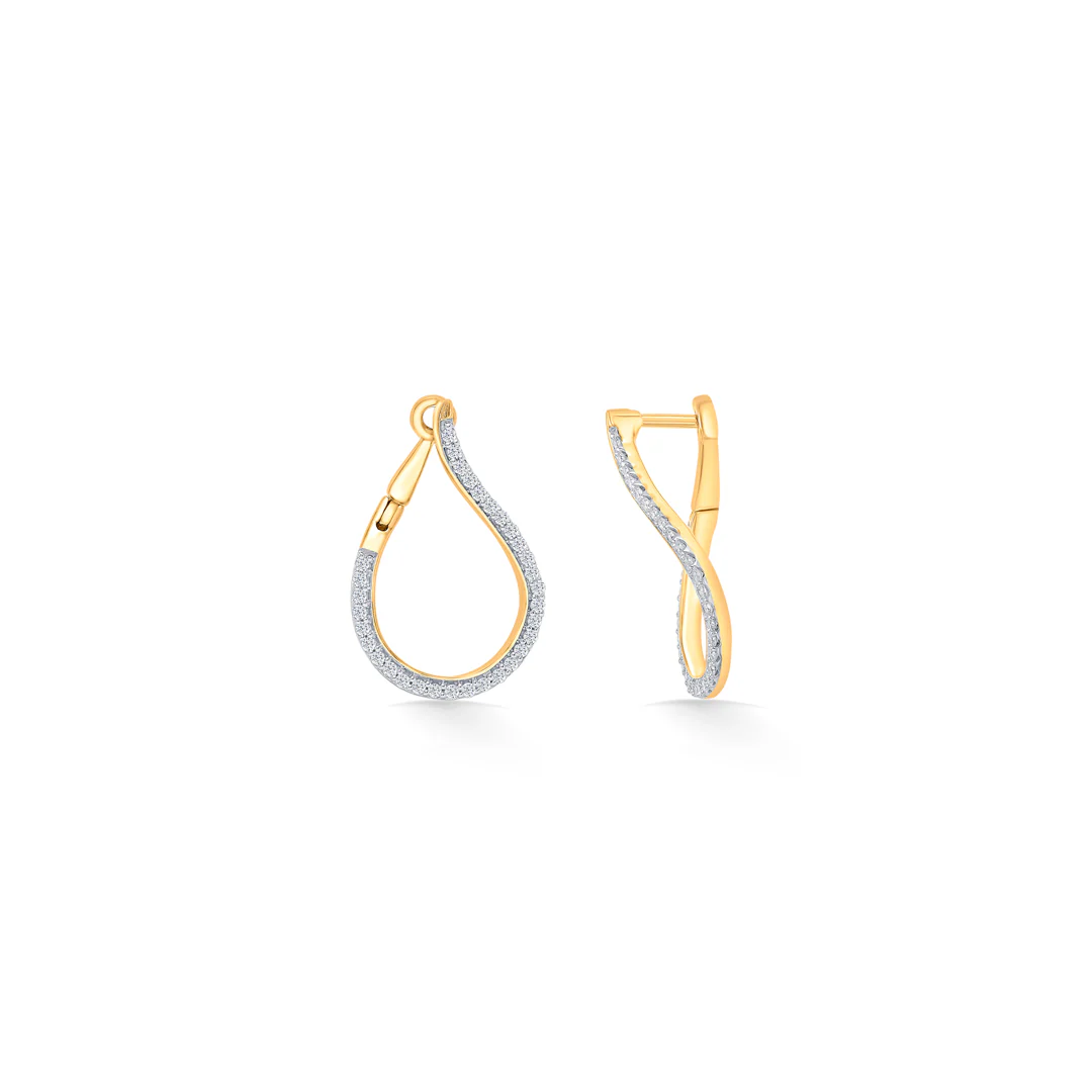 Dew Whisper Gold & Diamond Earring - Image 3