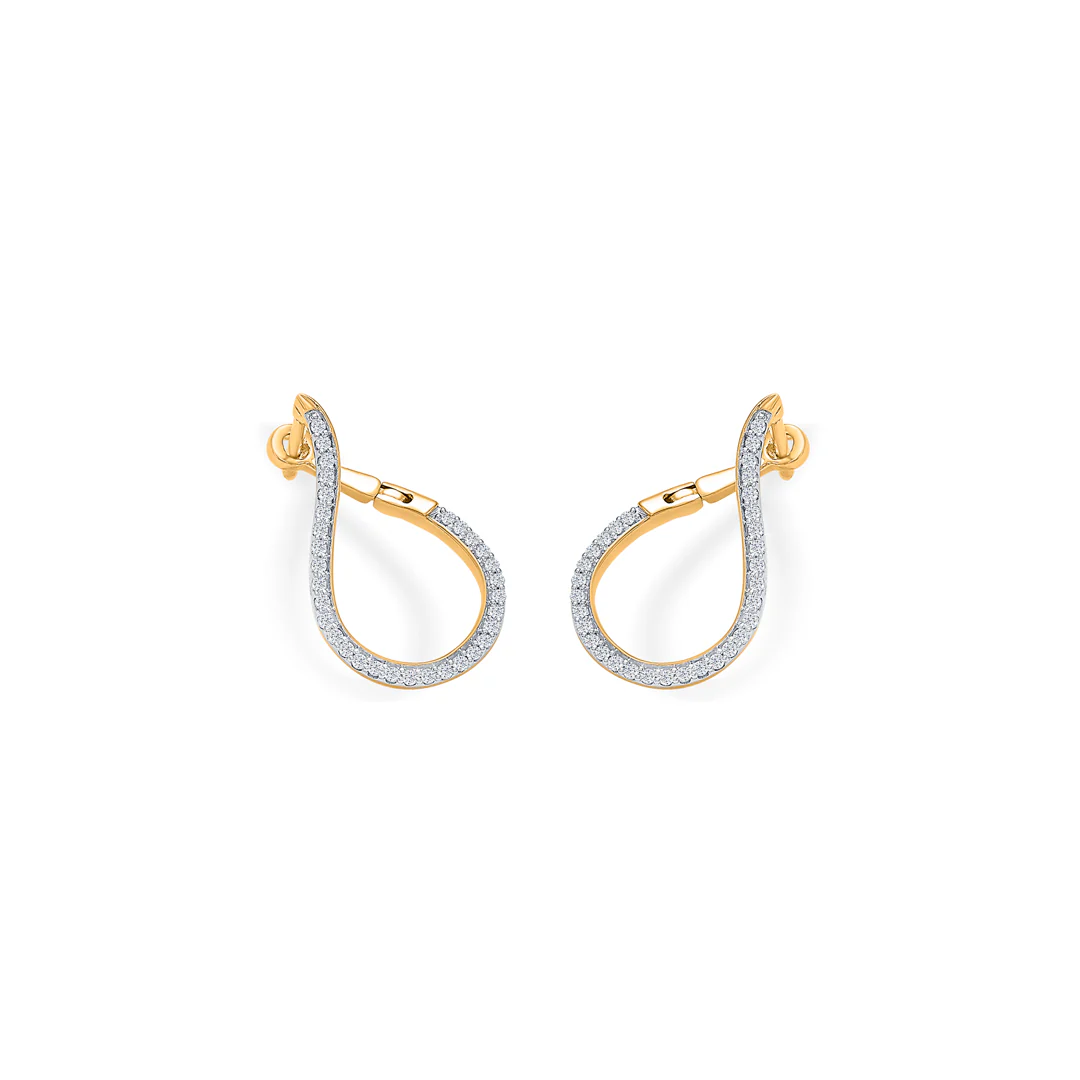 Dew Whisper Gold & Diamond Earring - Image 4