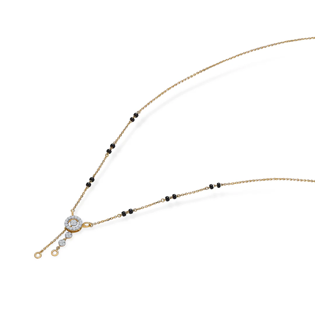 Dhaara Shine Gold & Diamond Modern Mangalsutra - Image 4