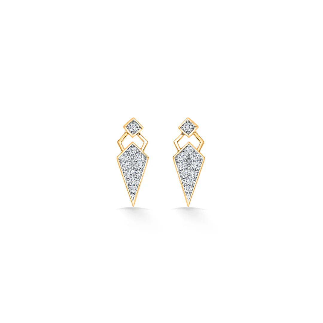 Diamond Dagger Gold & Diamond Stud Earring - Image 2