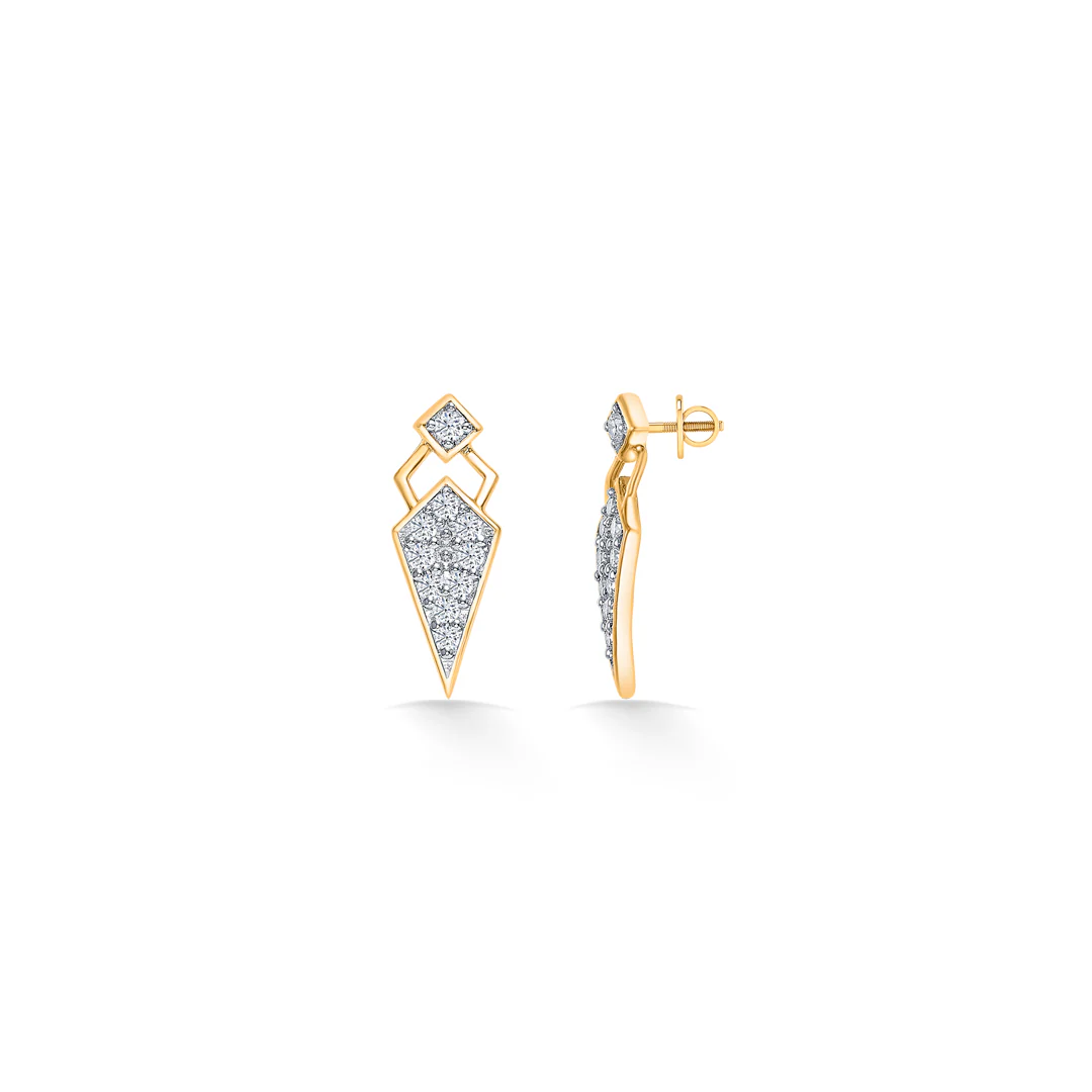 Diamond Dagger Gold & Diamond Stud Earring - Image 4