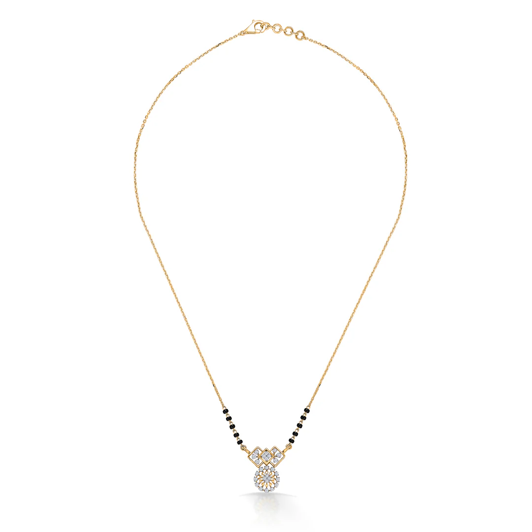 Elivra Spark Gold & Diamond Modern Mangalsutra - Image 2