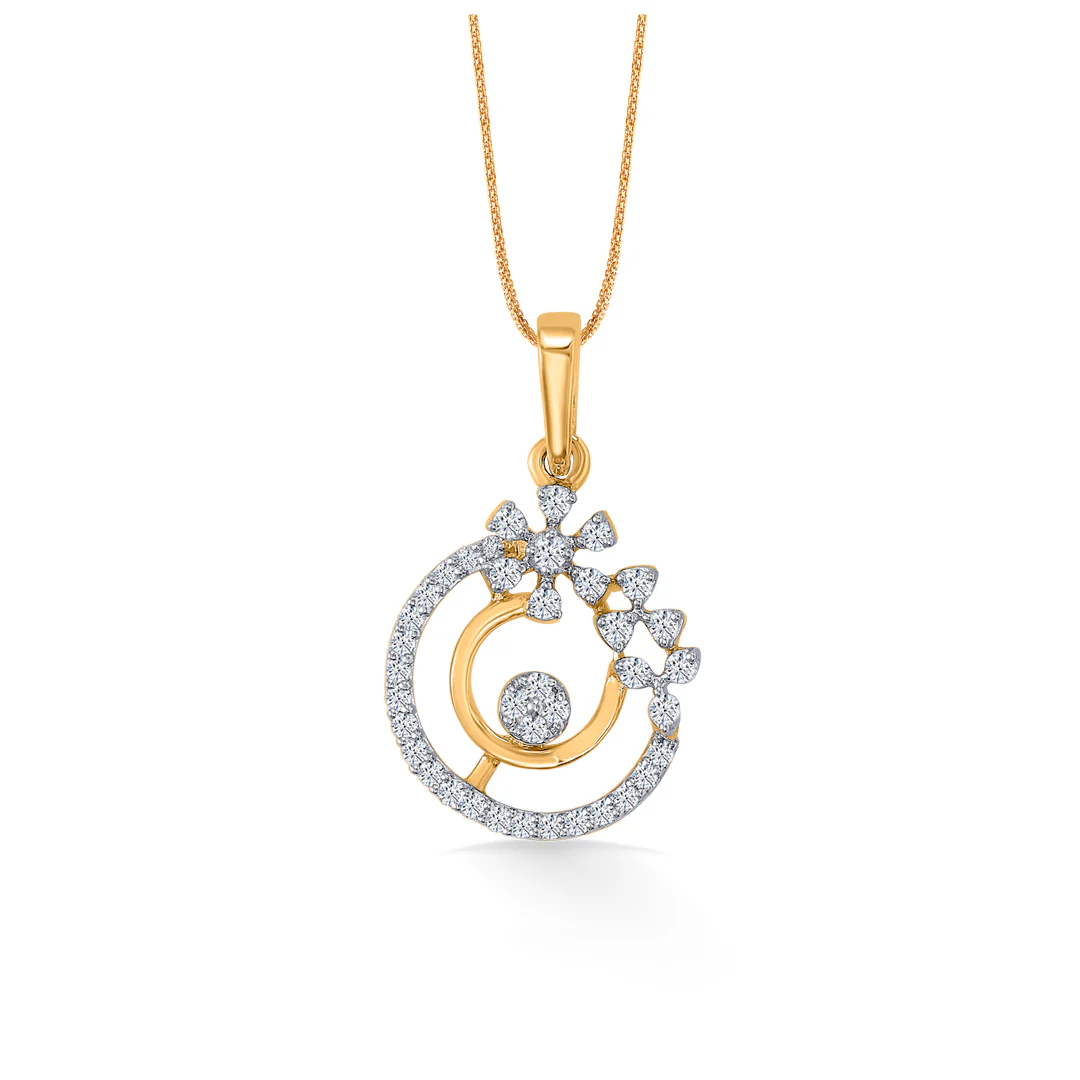 Elysian Fleur Gold & Diamond Classic Pendant - Image 2