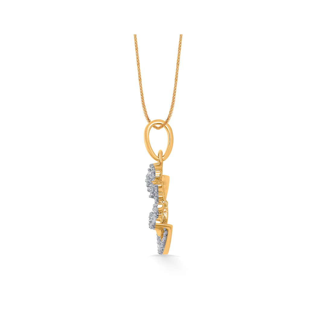Elysian Fleur Gold & Diamond Classic Pendant - Image 3