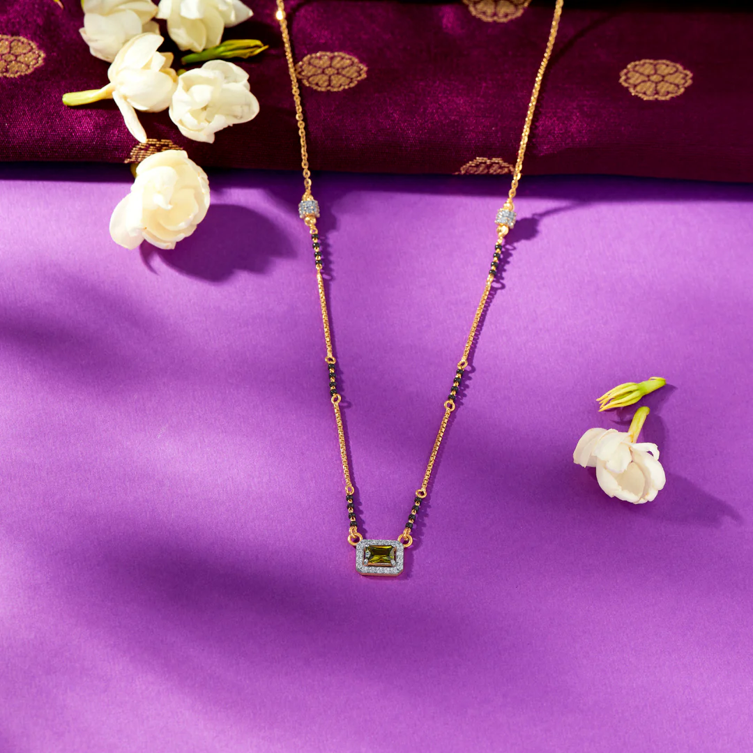 Emerald Promise Gold Modern Mangalsutra