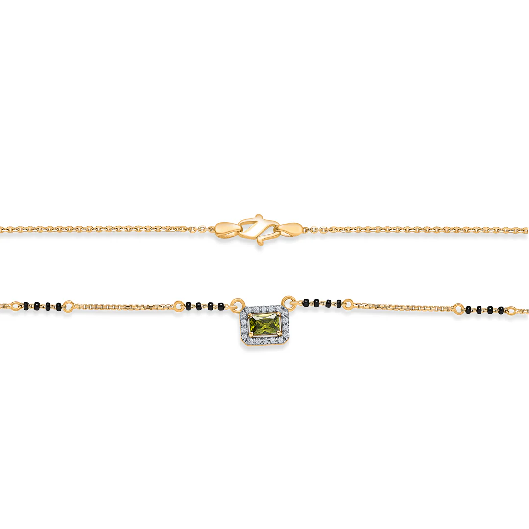 Emerald Promise Gold Modern Mangalsutra - Image 4