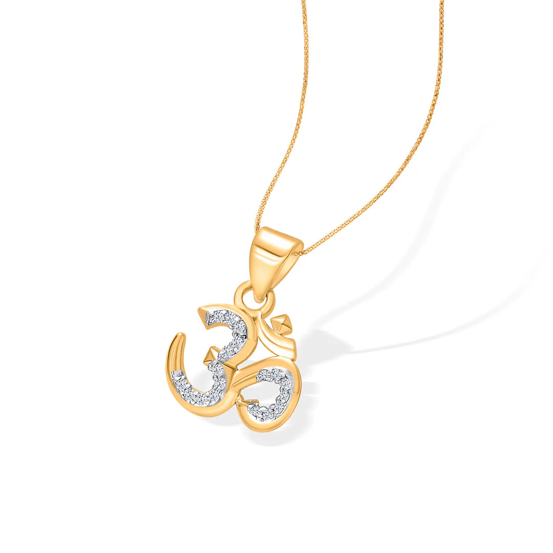 Essence of Om Gold Religious Pendant - Image 4