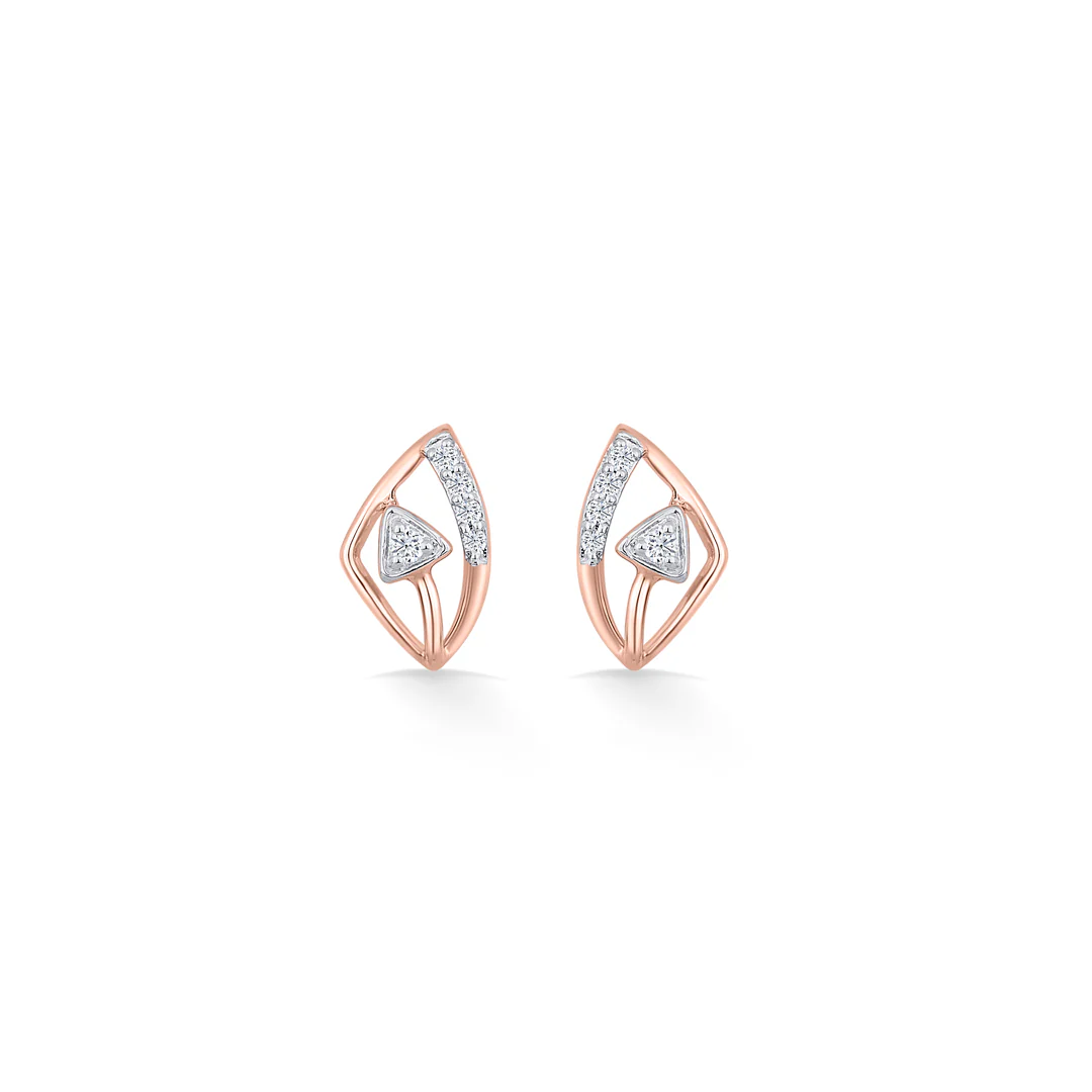 Evara Blink Gold Stud Diamond Earring - Image 3