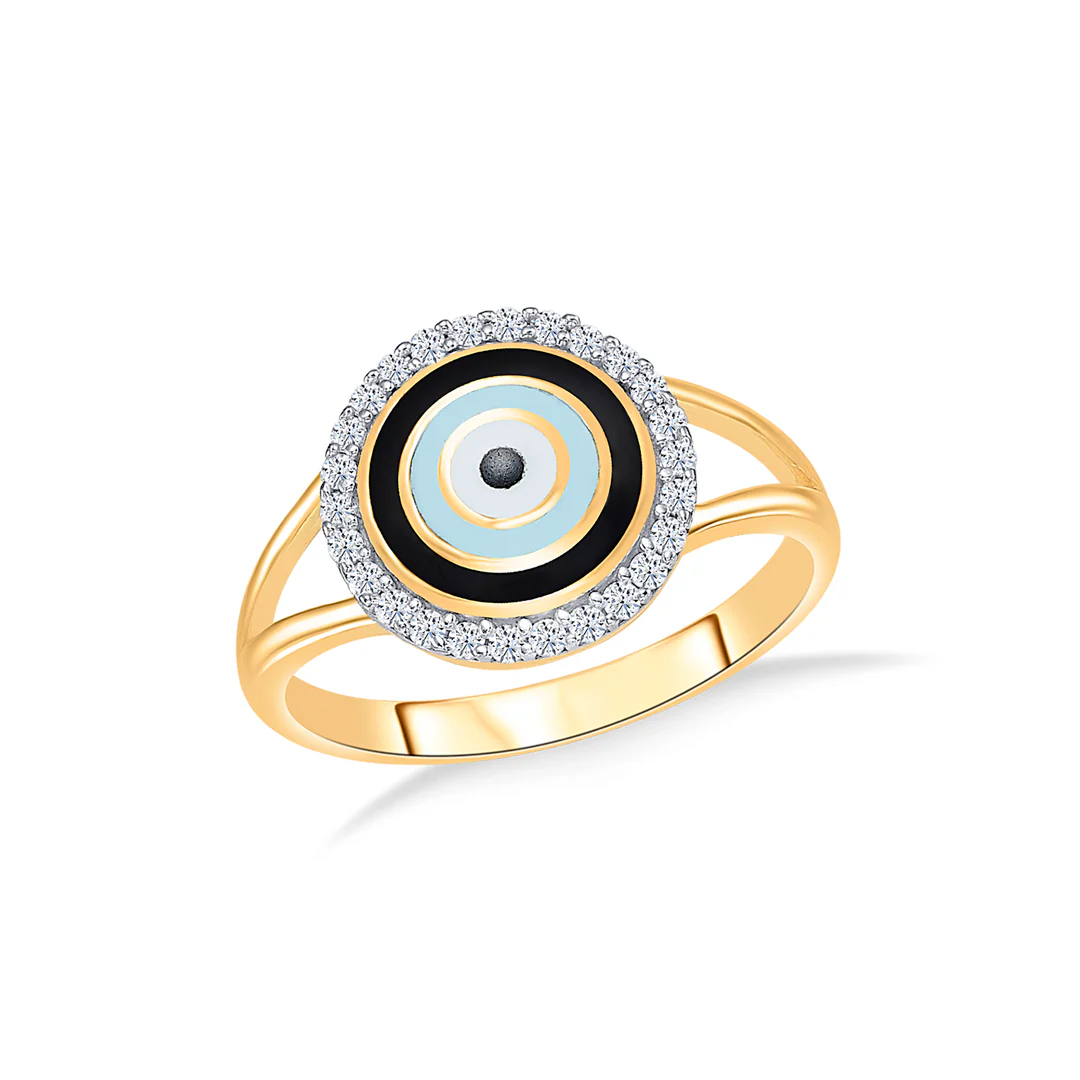 Evil Eye Gold Casual Ring For Women - Image 2