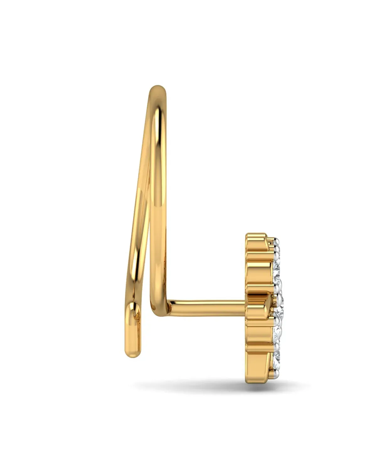 Exquisite Floral Diamond Nosepin - Image 3