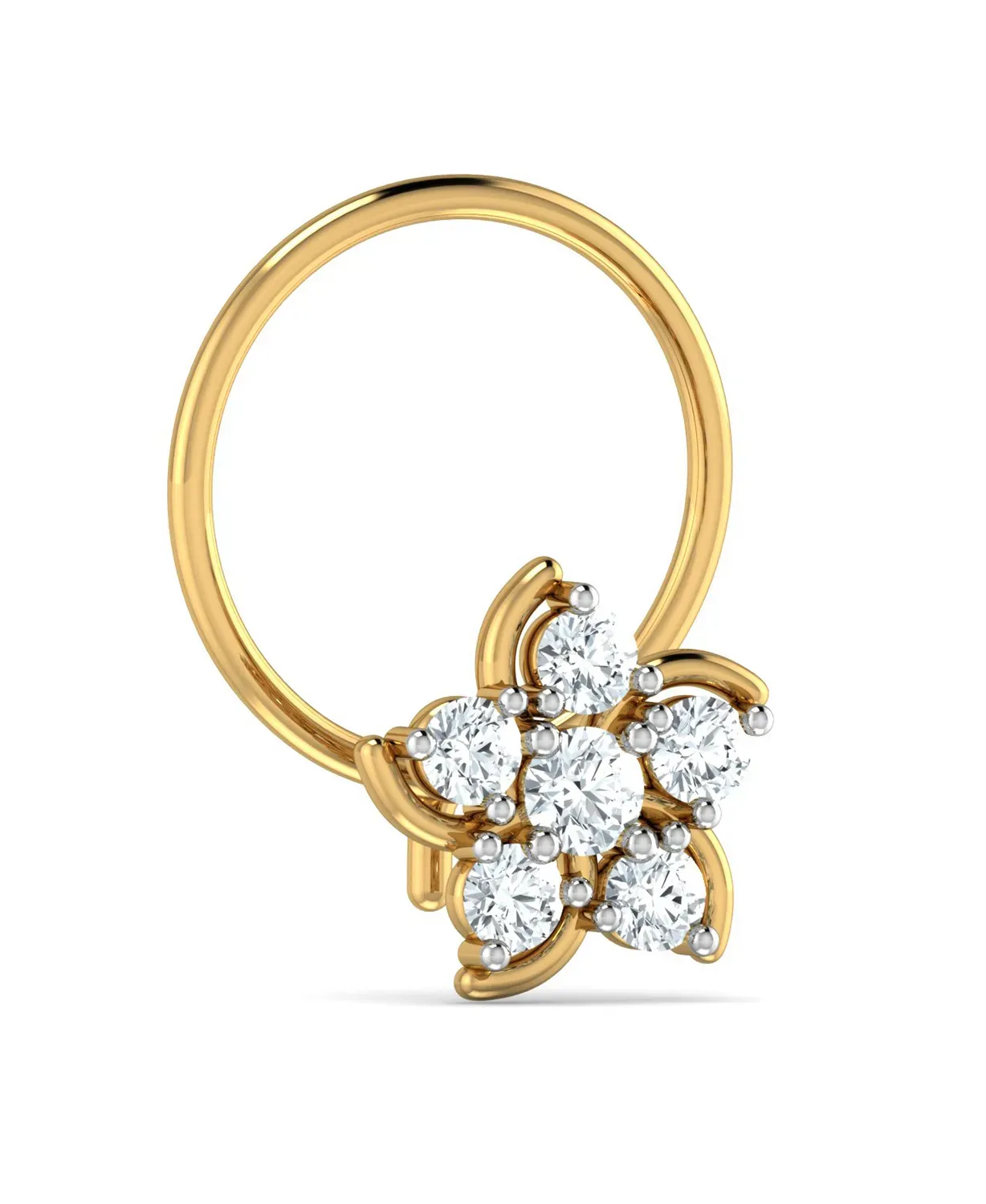 Floral Diamond Nosepin - Image 4