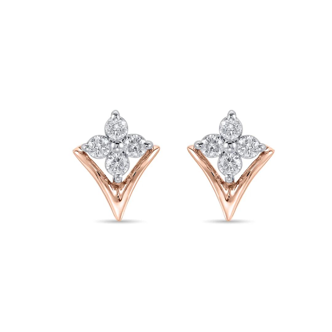 Floretta Edges Diamond Earring - Image 3