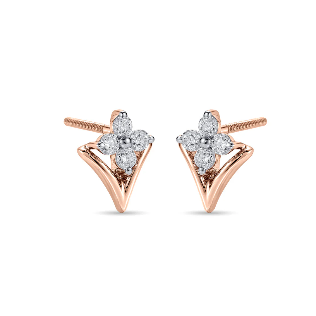 Floretta Edges Diamond Earring - Image 4