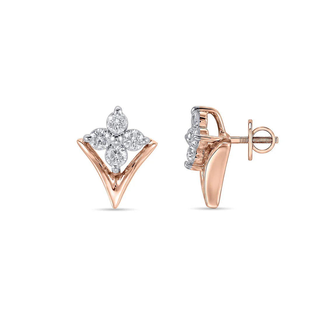 Floretta Edges Diamond Earring - Image 5
