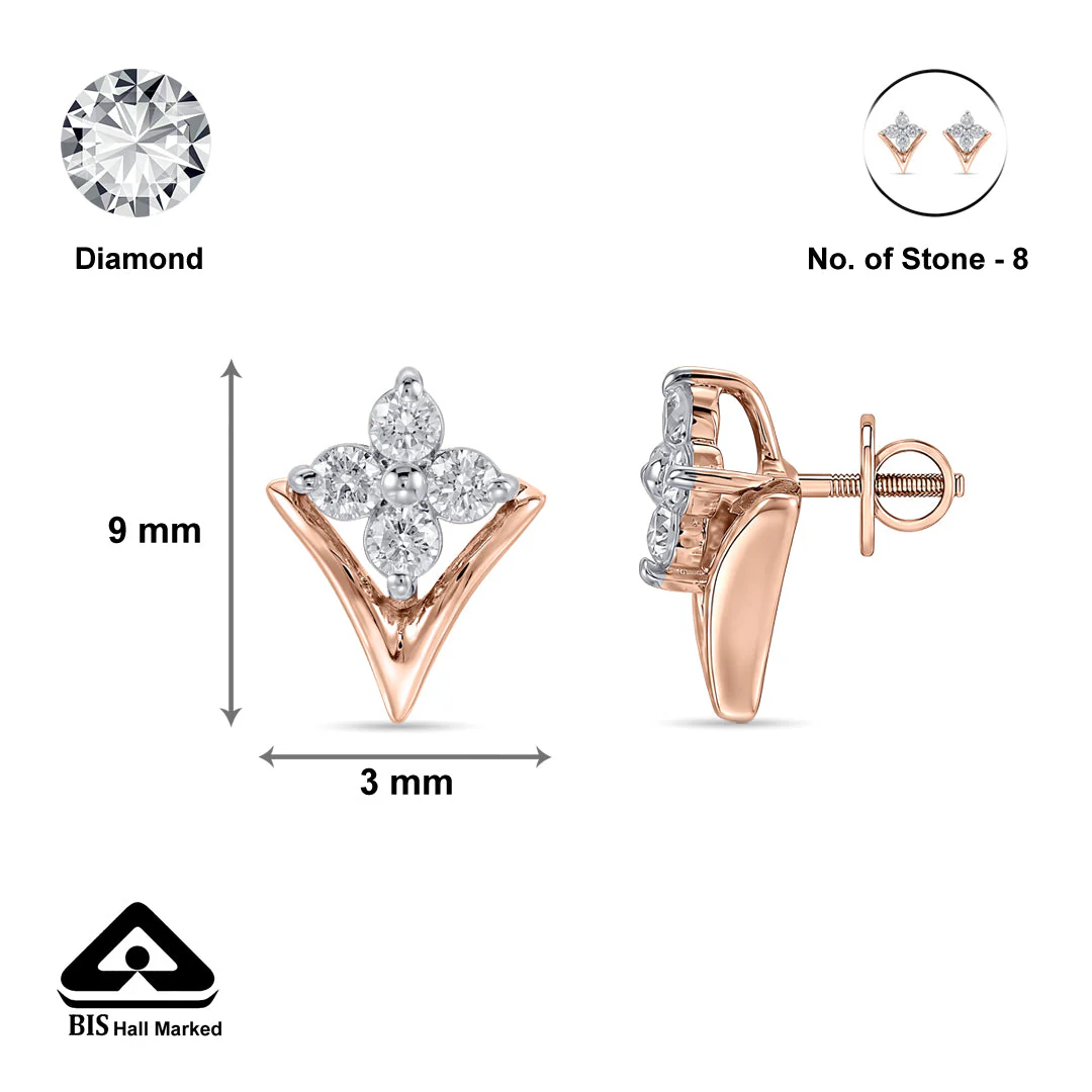 Floretta Edges Diamond Earring - Image 6