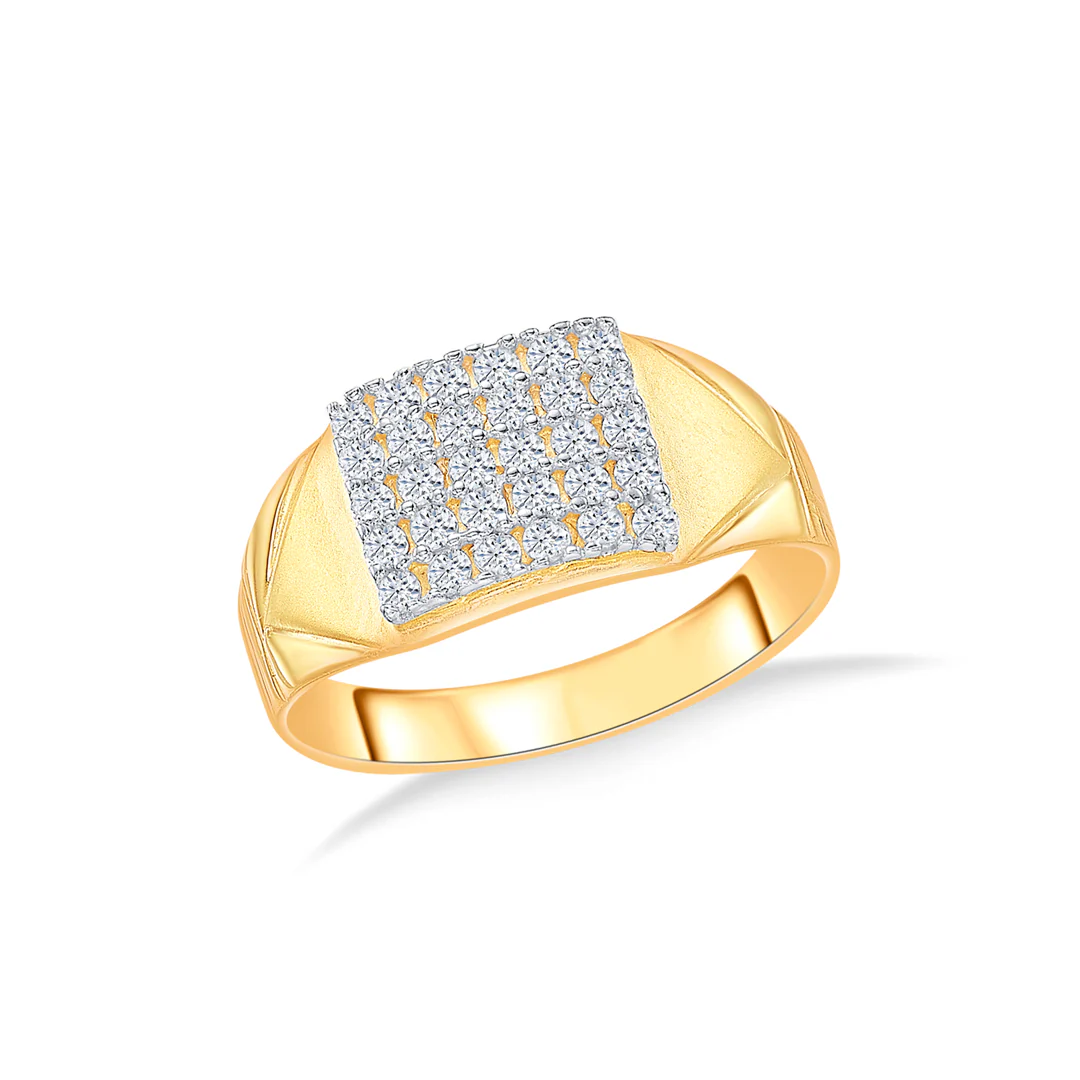 Gem Guardian Yellow Gold Men's Ring - Image 2