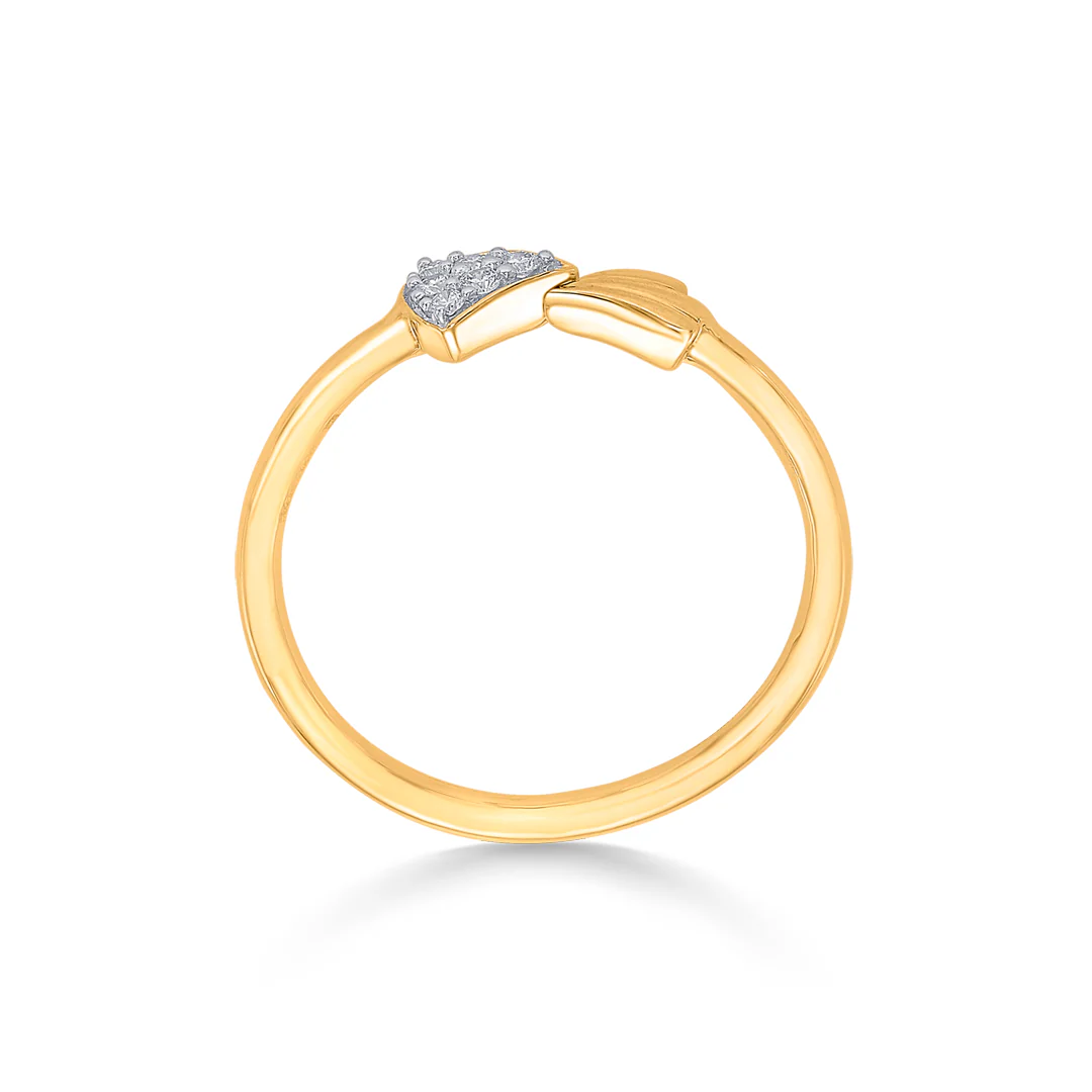 Geometric Glow Gold & Diamond Casual Ring For Women - Image 4