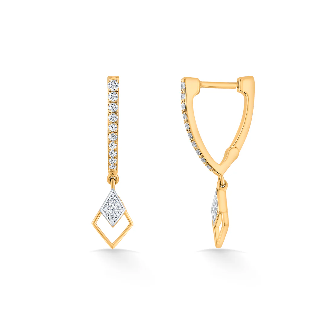 Gilded Glimmer Yellow Gold Dangler Earring for Women - Image 5