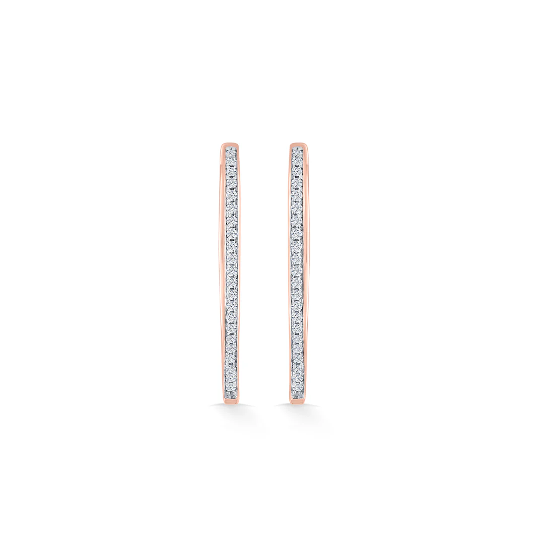 Gilded Sequence Gold Stud Diamond Earring for Women - Image 3