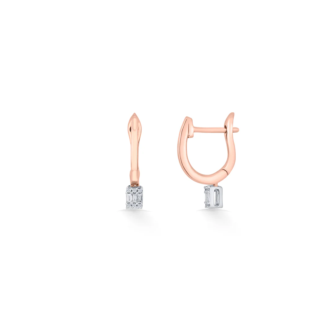 Gleam Point Rose Gold Hoops & Huggies Earring for Women - Image 5