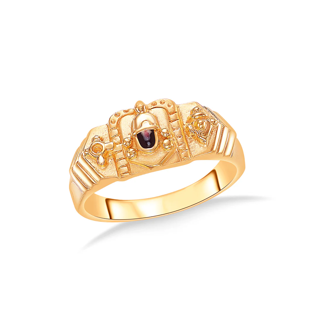 Govinda Glow Gold Men's Ring - Image 2