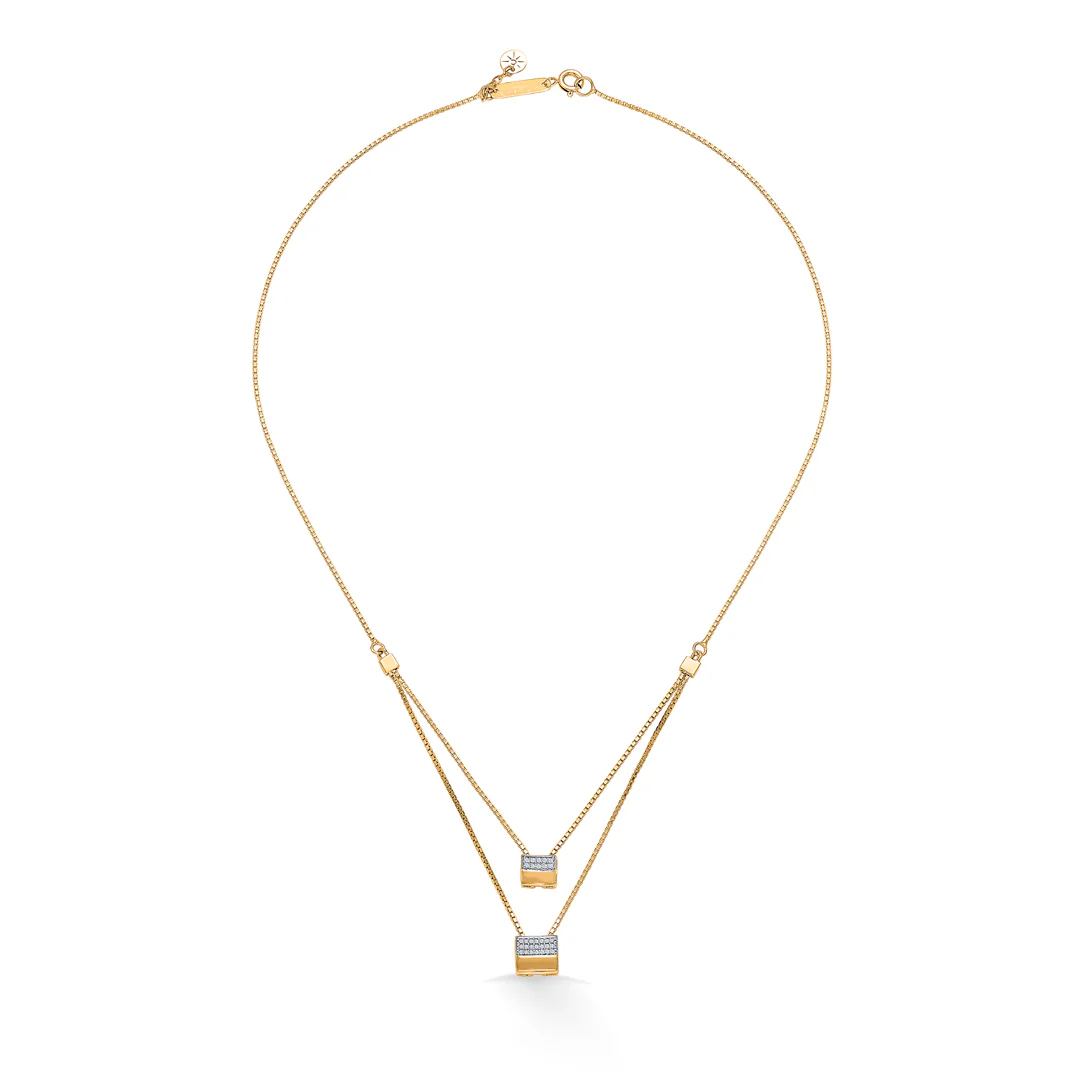 Harmony Layers Yellow Gold Necklace For Women - Image 5