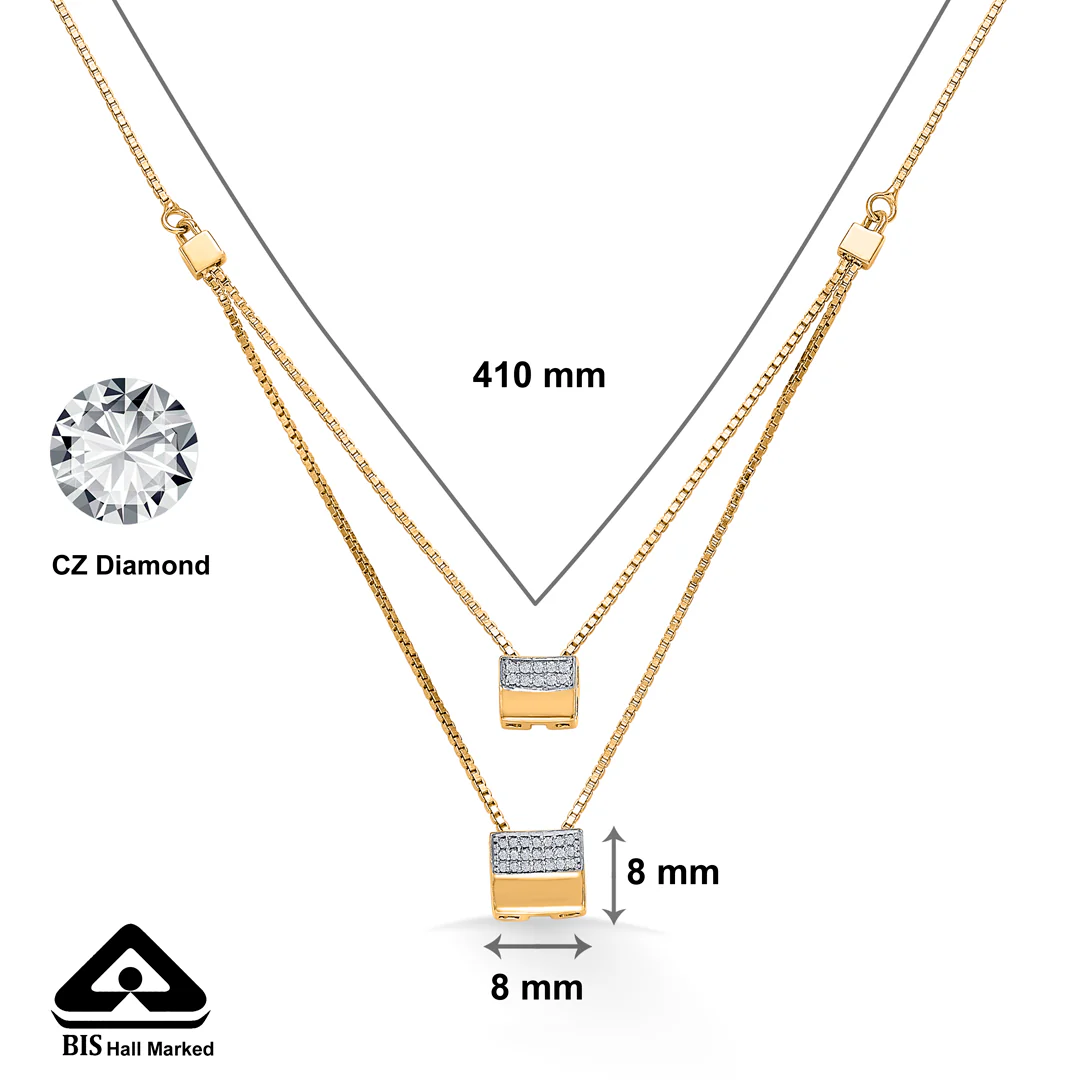 Harmony Layers Yellow Gold Necklace For Women - Image 8