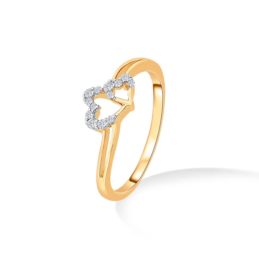 Heart Entwine Gold & Diamond Ring - Image 3