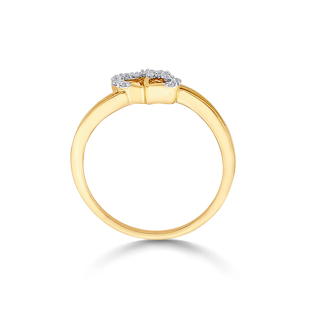 Heart Entwine Gold & Diamond Ring - Image 4